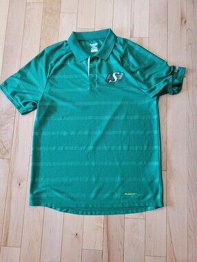 Reebok Saskatchewan Roughriders CFL men's size large polo shirt